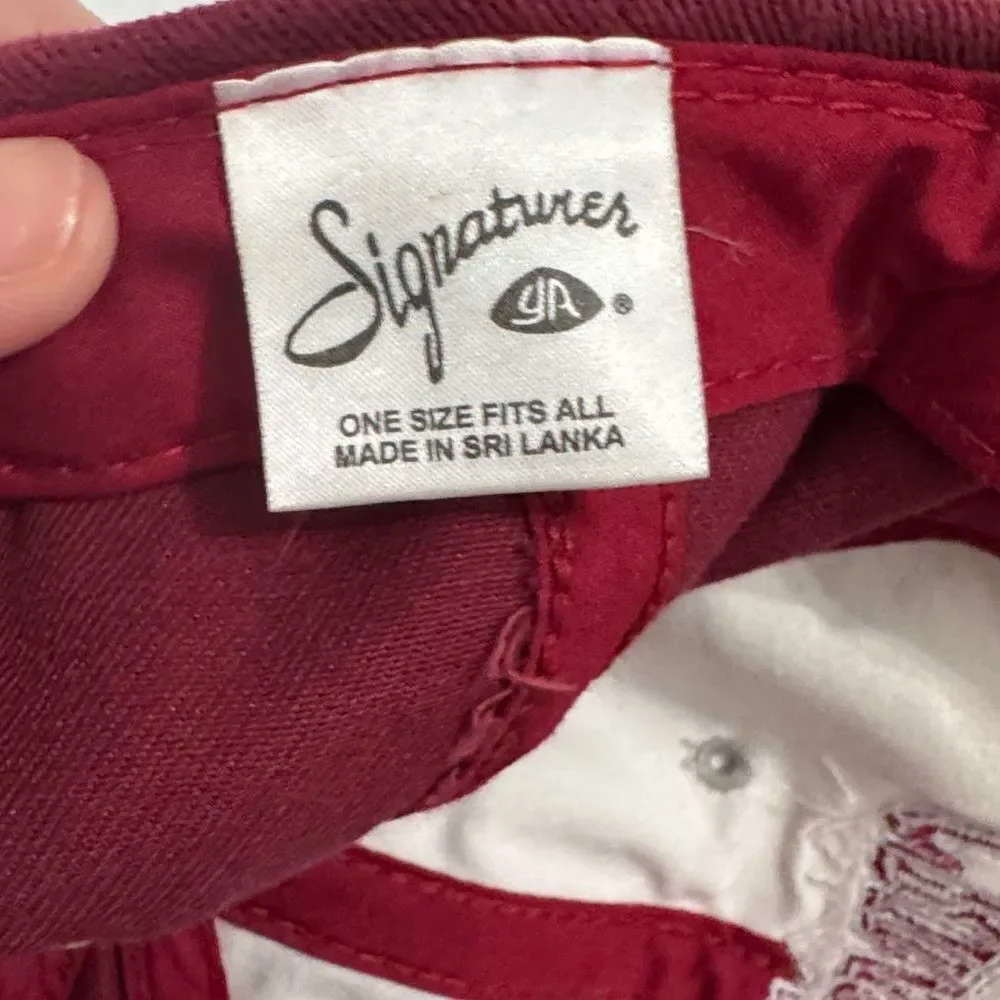 Vintage Alabama Crimson Tide Hat –Red & Gray Signature Collection Adjustable Cap